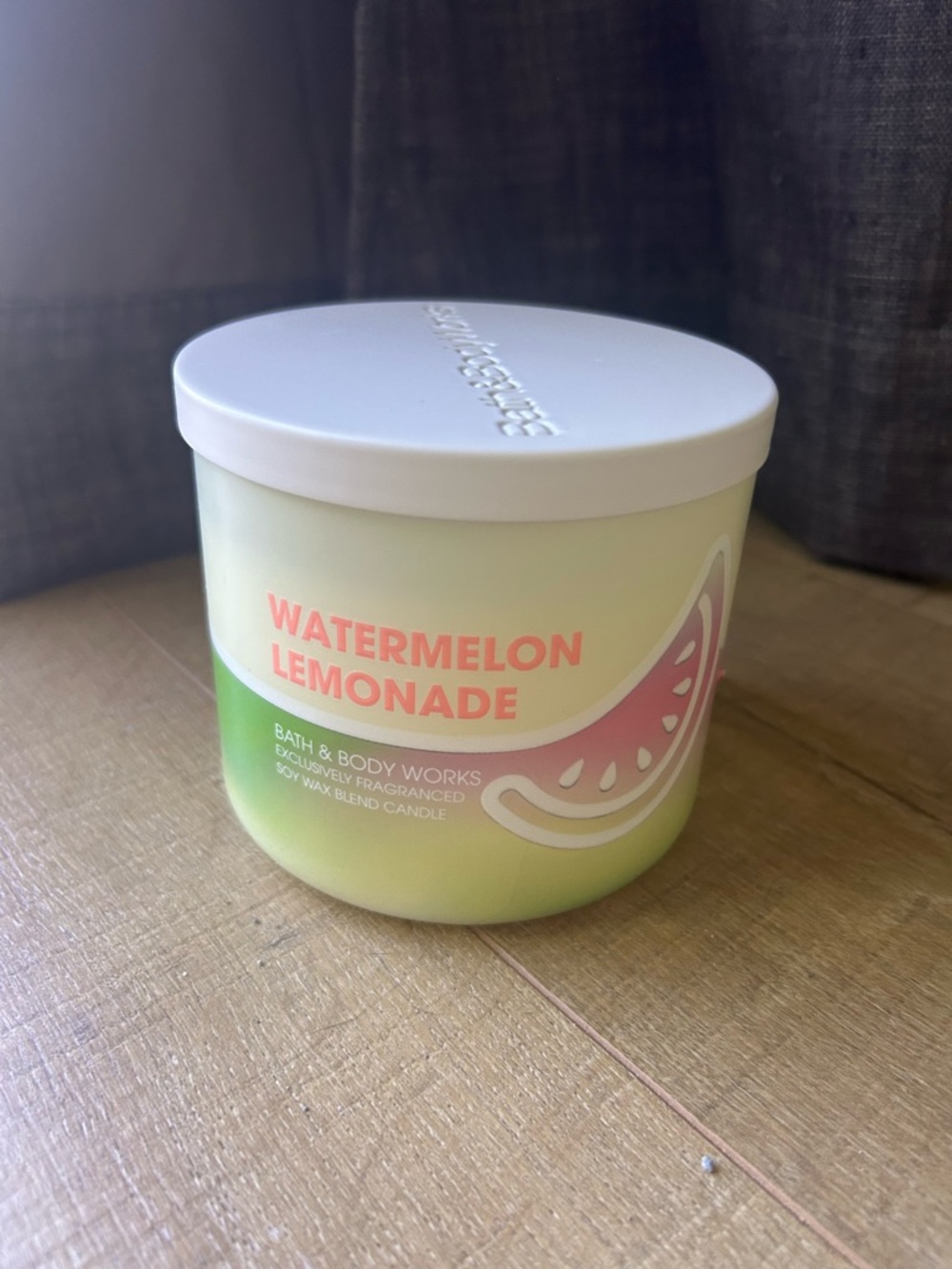 Bath & Body Works Watermelon Lemonade 3-Wick Candle - Yellow, Pink, Green